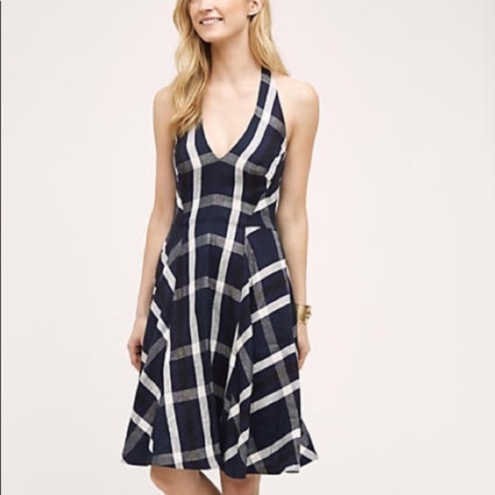 Eva Franco for Anthropologie Gingham Plaid Dress